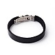 304 bracelets cuir cordon en acier inoxydable BJEW-N269-29-3