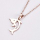 304 Stainless Steel Pendants Necklaces NJEW-E139-06RG-2