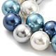 Brins de perles de coquillages naturels galvanisés SHEL-F008-03B-07-3