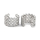 Brass Micro Pave Cubic Zirconia Cuff Earrings for Women EJEW-D088-08P-2