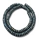 Electroplated Natural Lava Rock Beads Strands G-Q1009-F01-01G-2