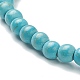 Turquoise synthétique bracelets en perles extensibles BJEW-D446-A-18-3