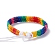 Pulsera del orgullo del arco iris BJEW-F422-01A-3