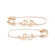 Alloy Safety Pin with Snake Hoop Earrings for Women EJEW-E176-01KCG-2