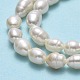 Hebras de perlas de agua dulce cultivadas naturales PEAR-J006-10C-01-4