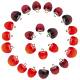 CHGCRAFT 36Pcs 3 Sizes Red Cherry Charms Pendants Lovely Fruit Cherry Pendants with Golden Tone Loops Dangle Fruit Cherry Charms for Necklaces Earrings Bracelets Keychains Making KY-CA0001-42-1