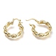 Brass Hoop Earrings EJEW-P264-A10-G-3