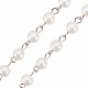 Handmade Glass Pearl Beads Chains AJEW-ph00493-02-4