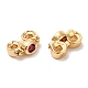 Brass Pave Cubic Zirconia Connector Charms KK-B074-02G-02-2