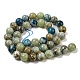 Azzurrite blu naturale in fili di perle di calcite G-NH0003-F01-03-3