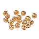 BENECREAT 60 PCS 18K Gold Plated Beads Metal Spacer Beads Corrugated Beads for DIY Jewelry Making and Other Craft Work - 6x5mm KK-BC0004-25G-6x5-1