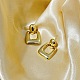 Orecchini pendenti da donna in stile rettangolare alla moda in ottone&nbsp;KK6204-1-1