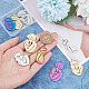 UNICRAFTALE 9Pcs 3 Style 3 Colors Pregnant Woman Charms 304 Stainless Steel Mother Pendants 37.5~46mm Unique Motherly Love Charms Necklace Jewelry Pendants for DIY Necklace Gifts for Mother's Day STAS-UN0039-26-2
