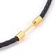 Leather Cord Necklace Making MAK-E666-05G-4