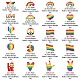 20 Stück 20 Stile Pride Regenbogenfarbene Legierungs-Emaille-Anhänger ENAM-YW0002-74-4