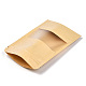 再封可能なクラフト紙袋  再封可能なバッグ  小さなクラフト紙ドイパック  窓付き  ナバホホワイト  14.7x10cm OPP-S004-01C-4