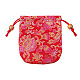 Sacchetti per imballaggio di gioielli in raso con motivo floreale in stile cinese PW-WG42698-01-1