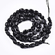 Natural Black Tourmaline Beads Strands G-T108-24-2