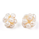 Perle di perle d'acqua dolce coltivate naturali rotonde PEAR-N020-10B-2
