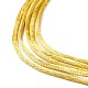 ポリエステル糸  ラットテールサテンコード  ジュエリークラフト作り用  ゴールド  2mm  約10.94ヤード（10m）/バンドル OCOR-XCP0001-49-2
