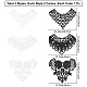 GORGECRAFT 6PCS 3 Styles Neckline Applique Collar Patch Embroidered Floral Lace Fabric Trim Clothes Sewing Patch Edge Flower for Costume Sewing DIY Wedding Accessory(Mixed Color) DIY-GF0005-43-3