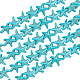 Olycraft 360 pièces bleu turquoise étoiles de mer perles pierres précieuses perles entretoises en vrac turquoise étoiles de mer breloques pour collier bracelet artisanat fabrication de bijoux G-OC0002-12-1