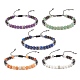 Bracelet de perles tressées en pierres précieuses naturelles et hématite synthétique pour femme BJEW-JB08181-1