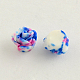 Flower Spray Painted Resin Cabochons CRES-R163-07-1