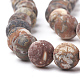 Perles de jaspe peau de léopard rouge naturel brins G-T106-106-2