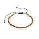 Bracelets de perles tressées en verre électrolytique réglable BJEW-JB04588-2