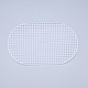 プラスチックメッシュキャンバスシート  刺繍用  アクリル毛糸クラフト  ニットとかぎ針編みのプロジェクト  オーバル  ホワイト  20.2x12.6x0.15cm  穴：4x4mm DIY-M007-13-1