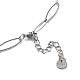 304 Halskette mit Pferdeaugen-Gliedern aus Edelstahl NJEW-D045-07P-3