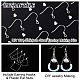 UNICRAFTALE about 180pcs 5 Types Hypoallergenic Hollow Hoop Earring Stainless Steel Earring Hooks with Wire Pendants and Plastic Ear Nuts for DIY Earrings Jewelry Making DIY-UN0001-88P-5