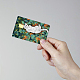 PVC プラスチック防水カード ステッカー  銀行カードの装飾用の粘着カードスキン  長方形  猫の形  186.3x137.3mm DIY-WH0432-039-5