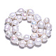 Fili di perle di keshi di perle barocche naturali PEAR-S019-02E-4