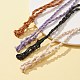 4шт 4 цвета плетеный восковой шнур макраме мешочек ожерелье изготовление NJEW-FS0001-07-1