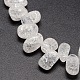 Crépitement quartz synthétiques brins de perles X-G-P034-08-2