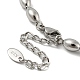 201 bracelets chaîne en perles de rugby en acier inoxydable BJEW-G696-01C-P-3