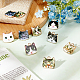SUNNYCLUE 1 Box 8 Style 48Pcs Enamel Cat Charms Animal Charm Bulk Alloy Cats Head Pet Charm for Jewellery Making Charms Supplies Accessories DIY Necklace Bracelet Earring Craft Women Beginners Adults FIND-SC0003-20-4