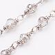 Faceted Glass Handmade Beaded Chains AJEW-JB00298-2