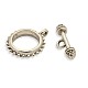 Tibetan Style Alloy Ring Toggle Clasps PALLOY-J154-53AS-2