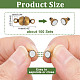 PandaHall 100 Sets Round Brass Magnetic Clasps for Bracelet Necklace Making KK-PH0026-07M-2