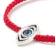 Resin Evil Eye & Alloy Braided Bead Bracelet BJEW-JB08494-04-4
