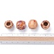 Perles rondes en bois naturel mélangé de 16 mm WOOD-TA0001-10-5