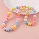 Solides chunky acryliques bubblegum balle perles étirement enfants colliers NJEW-JN01394-2