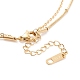 Double Chains Multi Layered Necklaces with Heart and Word Forever Pendants NJEW-D296-01G-4