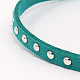 Silver Aluminum Studded Faux Suede Cord LW-D004-13-S-2