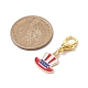 Décorations de pendentif en alliage d'émail du jour de l'indépendance HJEW-JM01337-01-3