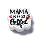 Mother's Day Silicone Beads SIL-Q001-02B-1