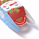 クリスマステーマキャンディギフトボックス  包装箱  クリスマスプレゼントスイーツクリスマスフェスティバルパーティー  雪だるま模様  カラフル  10.2x8.3x8.2cm X-CON-L024-A01-2